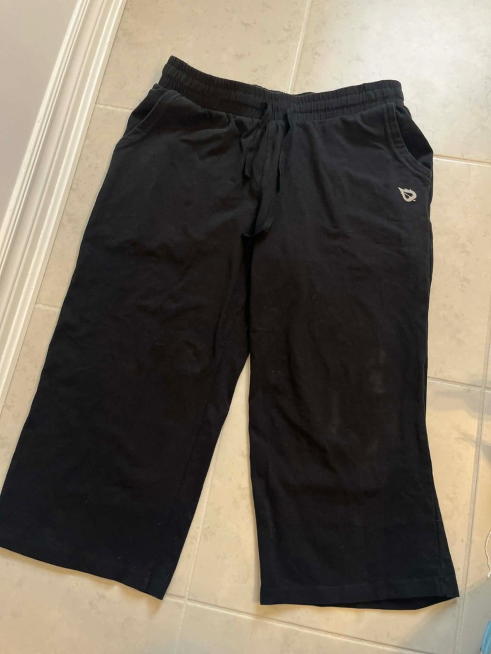 Men's Black Athletic Drawstring Pants
